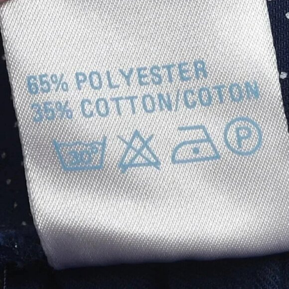 Vintage Blue White Ruffle EyeletTeddy Bear Long Sleeve Prairie Dress Size 24M - Picture 7 of 7